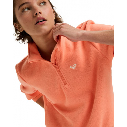 Polaire Femme Waves Of Warmth Half Zip Coral Chic