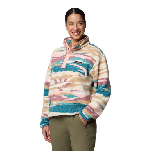 Polaire Femme Helvetia II Printed Cropped River Blue
