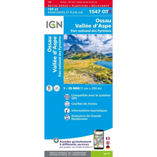 Carte Ign  Ossau-vallee