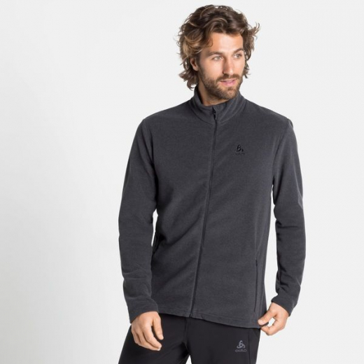 Polaire Roy Full Zip Shale Grey Black Stripes