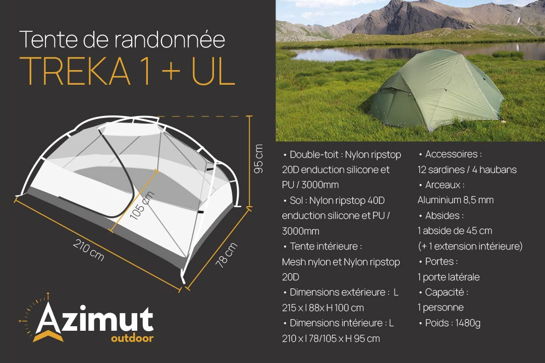 TREKA 1+ UL – Tente randonnée 1 place – Chullanka