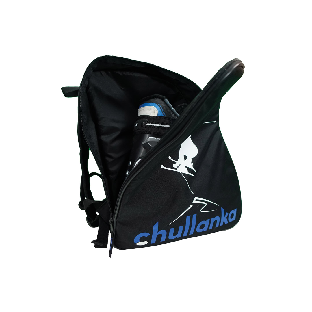 SAC A CHAUSSURES DE SKI ET CASQUE NOIR-BLEU – Housse et accessoire skis –  Chullanka