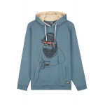 Sweat Gorille Plush Hoodie Mirage Blue