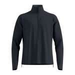 Polaire Grid Fleece 1/2 Zip Black Melange