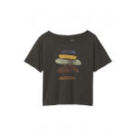 T-shirt Femme Organic Graphic Tee Washed Black