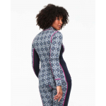 T-shirt Ml Femme Rose 1/2 Zip Royal