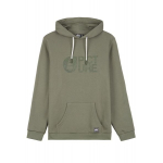 Sweat Basement Flock Hoodie Dusty Olive
