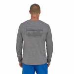 M's L/s Casquette Cool Daily Graphic Shirt Skyline Feather Grey - Tee Shirt Ml