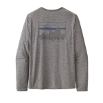 M's L/s Casquette Cool Daily Graphic Shirt Skyline Feather Grey - Tee Shirt Ml