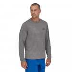 M's L/s Casquette Cool Daily Graphic Shirt Skyline Feather Grey - Tee Shirt Ml