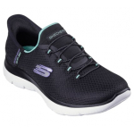 Slip Ins Summit Black Turquoise Femme