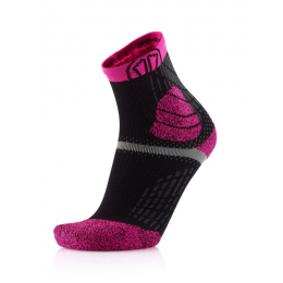 CHAUSSETTES TRAIL PROTECT FEMME NOIR FUCHSIA