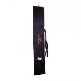 HOUSSE A SKIS MATELASSEE NOIR-ROUGE