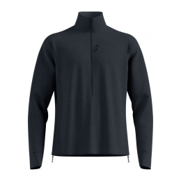 Polaire Grid Fleece 1/2 Zip Black Melange