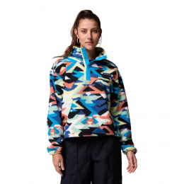 Polaire Femme Helvetia II Printed Cropped Compass Blue Reflections
