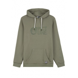Sweat Basement Flock Hoodie Dusty Olive