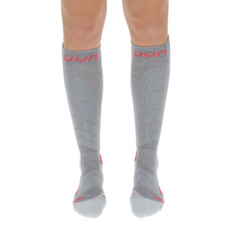 CHAUSSETTES SKI TOURING LADY SILVER / FUCHSIA