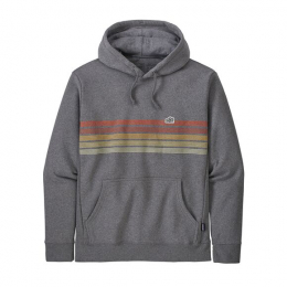 Sweat Line Logo Ridge Stripe Uprisal Hoody Gravel Heather