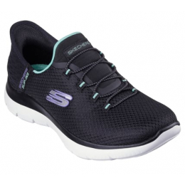 Slip Ins Summit Black Turquoise Femme