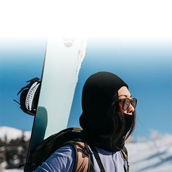 Masque de ski avec étui de transport rigide